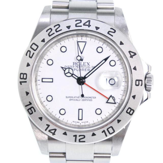 ROLEX ロレックス エクスプローラー2 M番 16570 ステンレススチール シルバー 自動巻き メンズ 白文字盤 腕時計 中古 A+ランク
