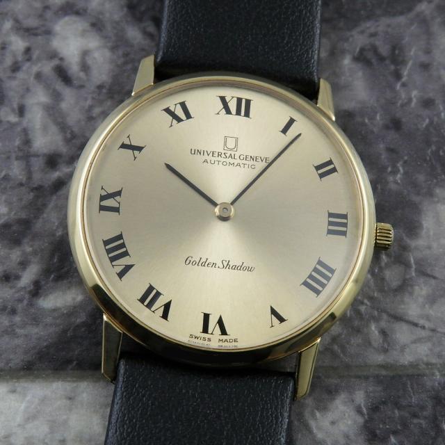 ユニバーサル・ジュネーブ Golden Shadow ローマ 金無垢 ゴールデンシャドウ ローマンダイヤル 1967年 アンティーク UNIVERSAL GENEVE 自動巻 マイクロローター ユニバーサル・ジュネーブ Golden Shadow ローマ 金無垢 ゴールデンシャドウ ローマンダイヤル 1967年 アンティーク UNIVERSAL GENEVE 自動巻 マイクロローター