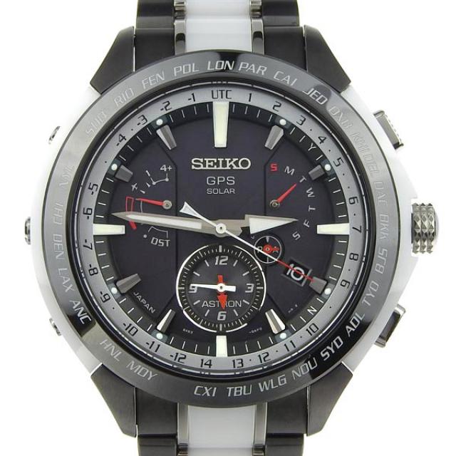 SEIKO セイコー アストロン GPS メンズ 電波ソーラー 腕時計 黒文字盤 8X53-0AG0-2/SBXB071 時計 中古 美品