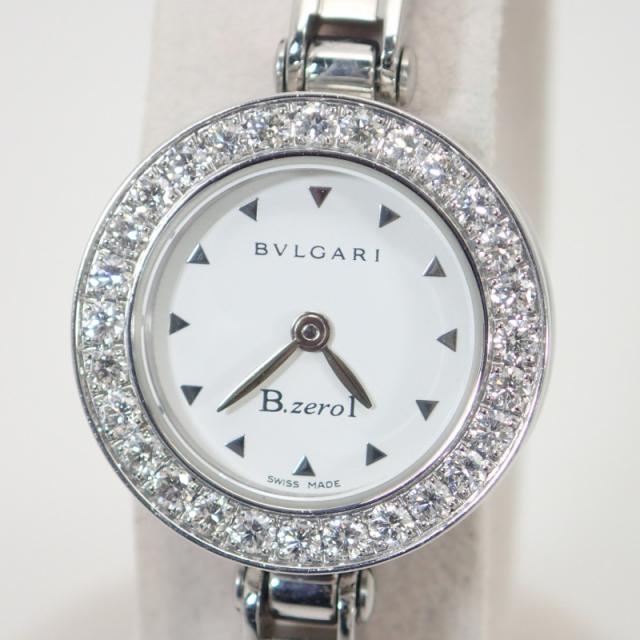 ブルガリ ビーゼロワン ダイヤベゼル ステンレス バングルウォッチ レディースクォーツ BZ22S BVLGARI 中古