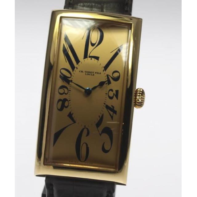 TISSOT ティソ バナナウォッチ K18YG 手巻き 純正革ベルト メンズ腕時計 中古 箱・保