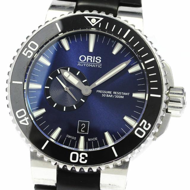 オリス ORIS 7673 アクイス スモールセコンド 自動巻き メンズ _799815 