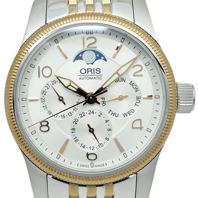 ORIS オリス ビッグクラウン コンプリケーション 582 7627 4361M ムーンフェイズ メンズ オートマ 裏スケ シルバー文字盤 質屋出店 中古