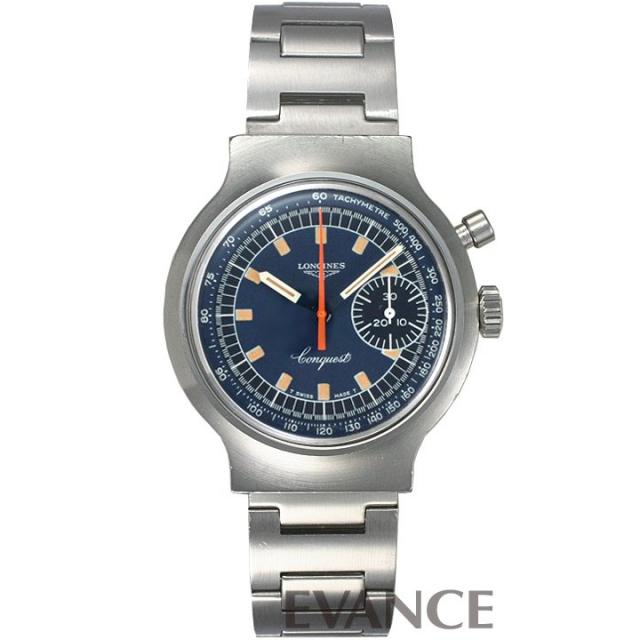 ロンジン コンクエスト ミュンヘンオリンピック記念 8614-1 ブルー 1970年代 メンズ LONGINES アンティーク 腕時計