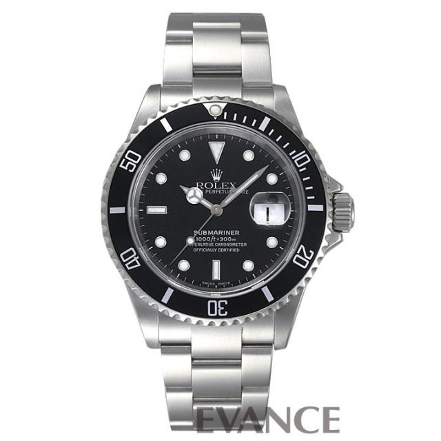 ロレックス サブマリーナデイト 16610 ブラック F品番 メンズ ROLEX 中古 腕時計
