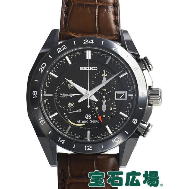 セイコーグランドセイコーブラックセラミックスリミテッドコレクション9RクロノGMT世界限定500本SBGC015 中古 メンズ 腕時計