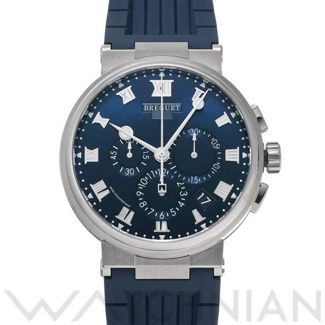 ブレゲ Breguet マリーン クロノグラフ 5527TI/Y1/5WV ブルー メンズ 腕時計