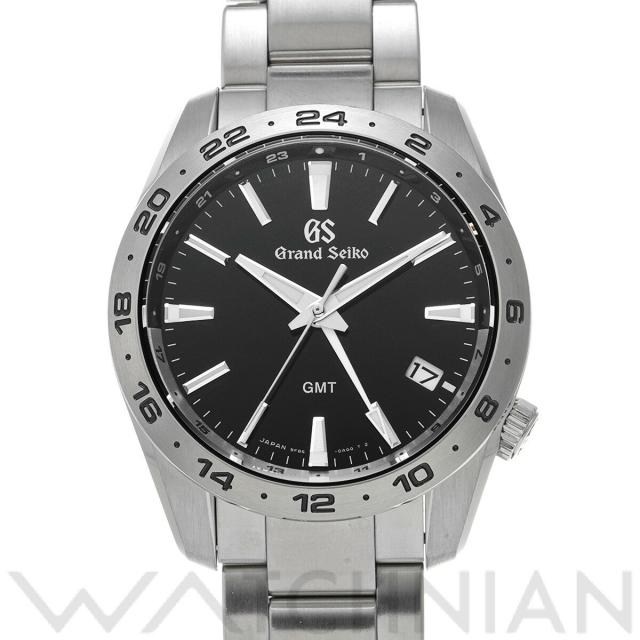 グランドセイコー Grand Seiko スポーツコレクション クォーツ GMT SBGN027 ブラック メンズ 腕時計 中古