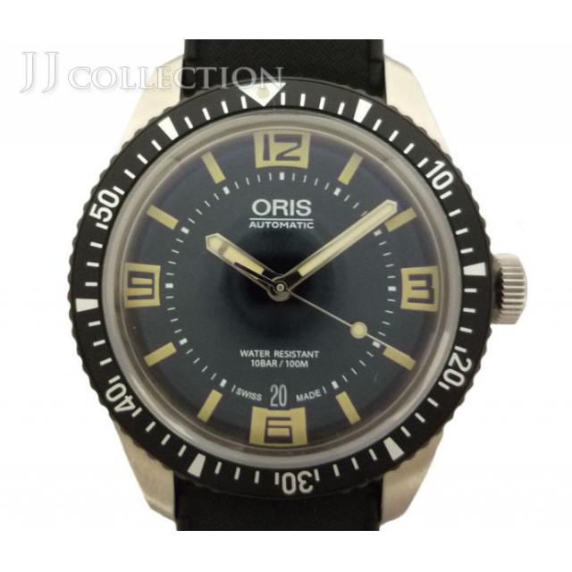 ORIS オリス メンズ腕時計 ダイバーズ65 SS×ラバー オートマチック(AT:自動巻き) デイト ブラック文字盤 01 733 7707 4064-07 4 20 18 中古 [hs]
