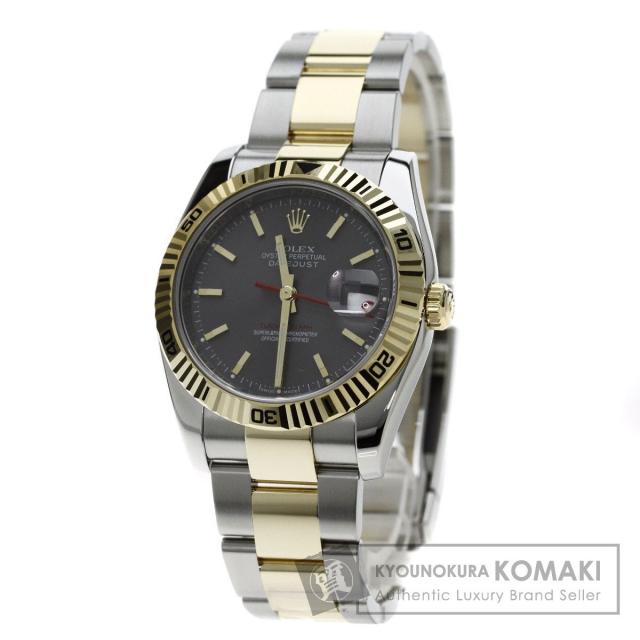ROLEX 116263 デイトジャスト ターノグラフ 腕時計 OH済 ステンレス/SSxK18YG メンズ 中古 ロレックス