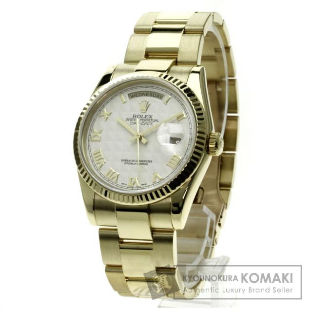 ROLEX 118238 デイデイト 腕時計 K18イエローゴールド/K18YG メンズ 中古 ロレックス