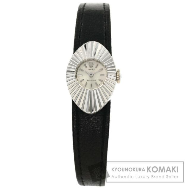 ロレックス 2000 カメレオン アーモンド 1967年製 腕時計 OH済 K18ホワイトゴールド/革 レディース 中古 ROLEX