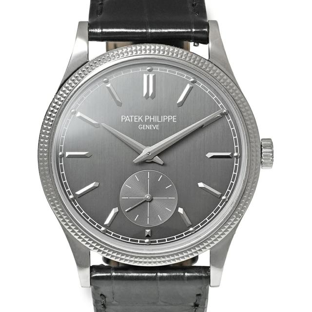 PATEK PHILIPPE カラトラバ Ref.6119G-001 中古品 グレー メンズ 腕時計 箱・国内正規保証書付き