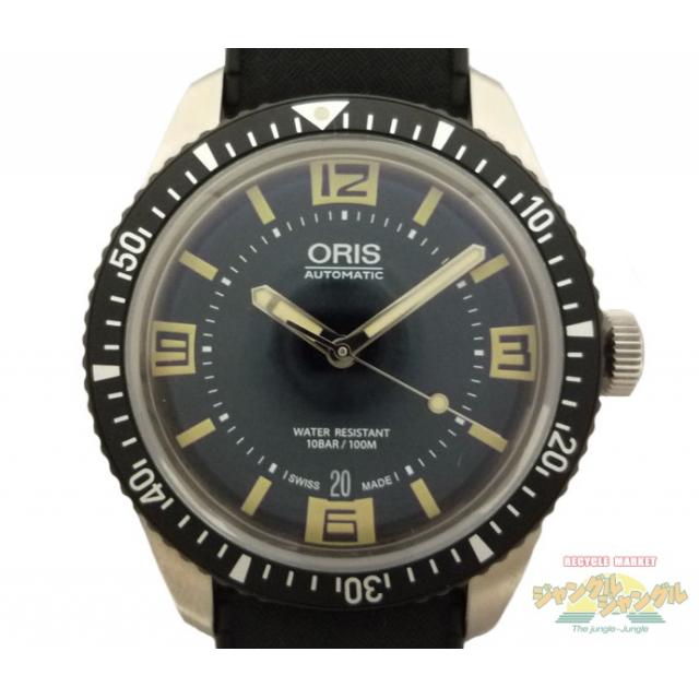 ORIS オリス メンズ腕時計 ダイバーズ65 SS×ラバー オートマチック(AT:自動巻き) デイト ブラック文字盤 01 733 7707 4064-07 4 20 18 未使用品 メンズ Watch 中古