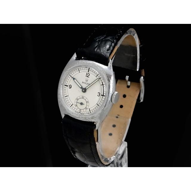 ロレックス – ROLEX – スモセコ ヴィンテージ クッションケース Ref.3892 希少モデル！ SS/革 手巻き ボーイズ 腕時計 中古