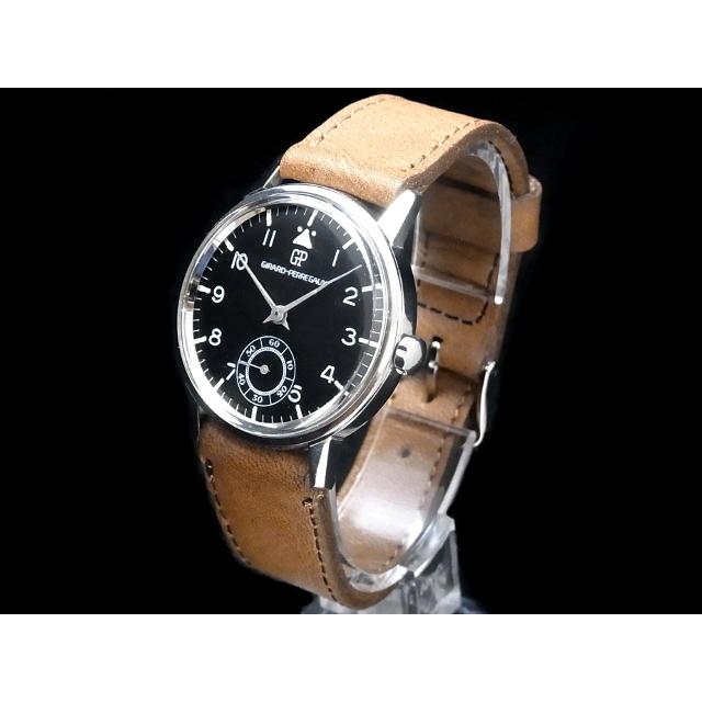 ジラール・ペルゴ – GIRARD PERREGAUX – スモセコ ミリタリー ヴィンテージ SS/革 手巻き 腕時計 中古 USED