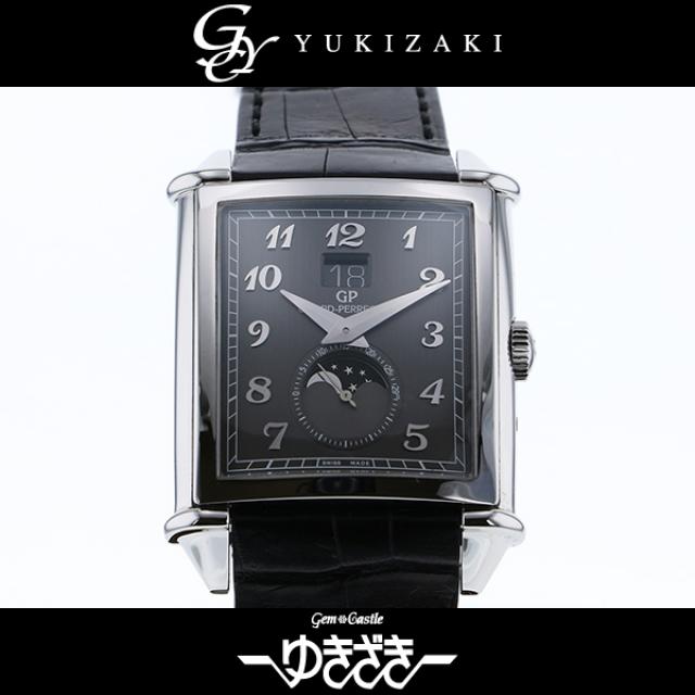 ジラール ペルゴ GIRARD-PERREGAUX ヴィンテージ1945 XXLラージデイト＆ムーンフェイズ 25882-11-221-BB6B グレー文字盤 メンズ 腕時計 中古